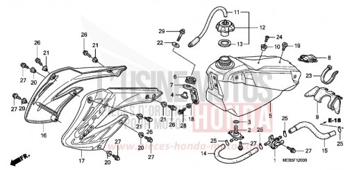 FUEL TANK (CRF450R2,3,4) CRF450R2 de 2002